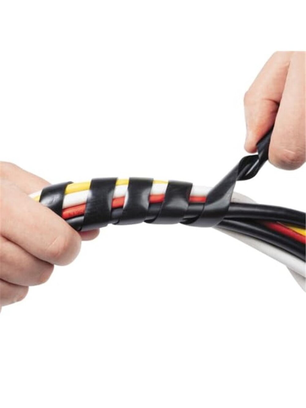 Cable Spiral Wrap Cord Organizer Wire Management Sleeve TV Computer Desk Black